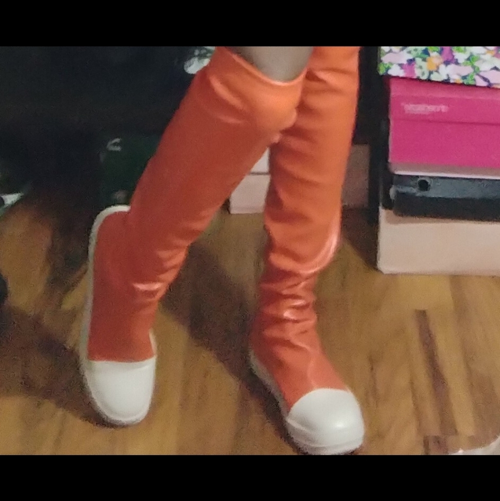Orange Tall Sneakers
